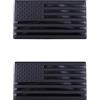 Generic 2x Bandiere USA Adesivo per Auto e Camion, Emblema Universale per Stile Auto, Adesivo (Nero)