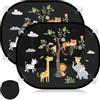 Mngevcy Set di 2 parasole per auto con protezione UV, 44 x 36,5 cm, parasole per finestrini dell'auto, per bambini con 8 ventose e simpatici motivi animali (foresta animals)