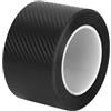 QWORK® Pellicola adesiva carbonio, adesivo 7 cm x 10 m, protezione universale per portiere, soglie delle porte e paraurti dell'auto, nero