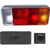 EASYSHOP24H Faro Fanale Fanalino Posteriore DX Per Daily III S2000 da 1999 Completo di Trasparente Copertura Inferiore Gruppo Ottico Stop Retromarcia Destro Lato Passeggero