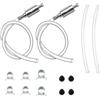 SEASJHBAY Kit di 2 tubi di spurgo per freni, valvola di non ritorno | Tubo di spurgo universale per freni con valvola di ritegno, attacco rapido per auto e moto, per spurgo freno e frizione.