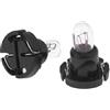 sourcing map sourcingmap 2pcs T4.7 caldo bianco LED Mini lampadina cruscotto indicatore cuneo luce lampada per lautomobile interna