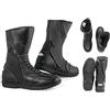 A-Pro Stivali Calzature Moto Scooter Città Touring Impermeabile Pelle Nero 45