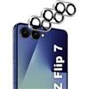 Liilaa Pellicola Fotocamera per Samsung Galaxy Z Flip 7 / Flip7 5G Durezza 9H Anti-graffio Vetro Temperato Copri Anello Individuale in Metallo Protezione Fotocamera Lente