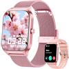 Popglory Smartwatch Uomo Donna, 1.85 Orologio Chiamate, Assistente AI, 100+ modalità Sportive Fitness Watch, Frequenza Cardiaca/SpO2/Pressione Sanguigna/Sonno/Stress, Regalo Android iOS (2 Cinturini)