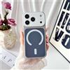 Generico Custodia Portatile Magnetica A Contrasto Di Colore (Gray,15) | per IPhone 17/16/15 / 14 Pro Max, Custodia Color Block Jelly, Compatibile Con Magnete