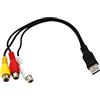 Bumdenuu Cavo da USB A 3RCA Cavo da USB Femmina A 3 RCA Rgb Video AV Composito Convertitore Adattatore Cavo Connettore Cavo per TV PC DVR