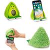 Gifts for Readers & Writers Thinking Gifts Plusheez Supporto & Pulisci Schermo - Avocado | Supporto a sacchetto per telefono, lavabile, con panno in microfibra e design inclinato