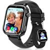 Oliimptek 4G Smartwatch Bambini, Orologio Smartwatch Bambini con GPS, Videochiamate, Chat Vocale, SOS, modalità Scuola, Contapassi, Sveglia, Giochi, Smart Watch Regalo per Ragazzi e Ragazze, Nero