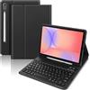 SXNIWBAI Custodia con tastiera per Samsung Galaxy Tab S10 Lite / S10 FE / S9 FE / S9 2025 2023 (10,9/11), tastiera Bluetooth spagnolo magnetica rimovibile con supporto per penna (nero)