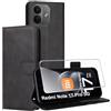 Effcotuo Cover per Xiaomi Redmi Note 17 Pro 5G, Custodia in Pelle a Libro con 1 Pellicola Vetro Temperato Protezione Schermo Portafoglio Porta Carte Cuoio Flip Case Libretto Antiurto,Nero