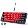 abucow Tastiera da gioco meccanica al 60% con interruttore nero Tastiera compatta cablata Anti-Ghosting No-Conflict 61 keycaps sostituibili Design ergonomico per Windows/Mac