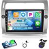 ETLFUCyber 2G+64G Android Autoradio per Citroen C4 2004-2009/C-QUATRE 2008-2011, 9 pollici Touch Screen Stereo, Wireless Carplay e Android Auto/GPS/Wi-Fi/Bluetooth/EQ/FM RDS Radio