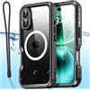 AICase Custodia impermeabile per iPhone 16 Plus (6,7) con supporto MagSafe a prova di neve, antipolvere/antiurto, protezione IP68 certificata 360 Full Body Cover subacquea completamente sigillata