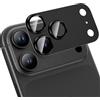 HWeggo Protezione per obiettivo fotocamera iPhone 18 Pro Max, nero | 9H Vetro Temperato Fotocamera Len Protezione Copertura per iPhone 18 Pro Max Lega di Alluminio Metallo Anti-Graffio Caso