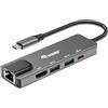 Equip 133489 - Adattatore multifunzione USB-C 5 in 1, HDMI, Gigabit LAN, USB 3.2 GEN1, 100 W USB PD