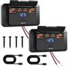 SRunDe 2 Pezzi Presa Usb Auto 12V 4 Porte 2xUSB-C 36W & 2 xUSB-A 18W Camper | Presa Usb Multipla Display Tensione LED Interruttore Fisico Copertura Antipolvere Caricatore Auto Usb per Camping Voiturette