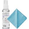Ewent Kit di Pulizia per Schermi, Smartphone, iPad/Tablet, Occhiali, Lettori eBook, Monitor, Touchscreen e TV, 100 ml Detergente Spray + Panno in Microfibra (20x20cm), Senza Striature e Senza Strisce