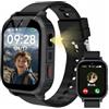 pmstuy Smartwatch Bambini 4G con GPS e Videochiamata HD, Modalità Scuola | Orologio Telefono con Chat vocale, Sveglia, Giochi, Fotocamera, Impermeabile IP68, Zone Sicure.Regalo per Bambino Bambina