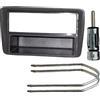 Master Line Kit per auto composto da: 1 Mascherina per montaggio autoradio 1 din; un connettore per antenna più set chiavi smontaggio radio