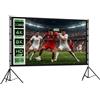 HOMCOM Telo Proiettore da 100 Pollici 4K/8K 16:9 con 2 Treppiedi Bianco