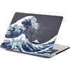 FFBOFFC Case per MacBook Pro 13 A1278 (versione con CD-ROM), Grande onda blu | 2012 2011 2010 2009 2008, Custodia rigida in plastica resistente alle crepe con grafica premium