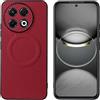 linsuyu Cover Compatible con Tecno Spark 30 Pro 4G / KL7 Supporto magnetico per auto, custodia in pelle PU goffrata + TPU Red