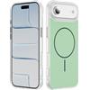 IMEIKONST Cover Magnetica per iPhone 17 Air 6,5 Pollici, Compatibile con MagSafe, Antiurto di Grado Militare Custodia Opaca Protettiva Sottile Case per iPhone Air. Verde JXFG