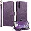 VEGOSCASE Cover per Samsung Galaxy A50 / Galaxy A50s, Custodia in Pelle PU con Protezione RFID, Protettiva Antiurto Cover Compatibile con Galaxy A50 / Galaxy A50s, Viola