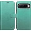 OCASE Portafoglio Cover per Google Pixel 10/10 Pro (6,3 Pollici) Verde | Custodia a Ribalta, Portafoglio in Pelle PU, Blocco RFID, 3 Slot per Carte, Supporto Integrato, Protezione Antishock