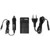 vhbw caricatore compatibile con JVC GZ-MG505, GZ-MG50, GZ-MG47, GZ-MG40 camera camcorder - Stazione di carica + cavo auto, spia di carica, 8,4 V