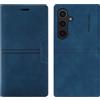 OKZone Cover per Samsung Galaxy A56 5G, Custodia Flip Pelle Portafoglio Magnetica Libro con Slot Schede, Slim Silicone TPU Bumper Wallet Supporto Case Antiurto Cover(Blu)
