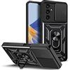 EASSGU Custodia per Armor per Samsung Galaxy A54 5G (6.4 Inches), Cover Rigida con Supporto ad Anello in Silicone per PC con Base Magnetica - Nero