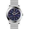 ICE-WATCH ICE steel Silver Dark Blue Milanese orologio da uomo in argento con bracciale in acciaio inossidabile, 024748 (Medium)