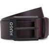 HUGO BOSS Uomo Gelio-B_Sz40 Belt, Dark Brown202, 105, marrone scuro., 105 cm
