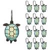 Sunlit Ganci per tenda da doccia a forma di tartaruga marina, anelli decorativi per la casa, per bagno, resina, tenda da doccia, ganci per camera dei bambini e soggiorno, set da 12