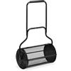 Relaxdays Rullo Spandiconcime Prato, Carrello 65 L per Semina Giardino, HLP: 117x74x36 cm, Spargi Semi e Concime, Nero
