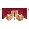 GOHD GOLDEN OCEAN HOME DECOR Valarie Fancy Mantovana per finestra, 137,2 x 45,7 cm, tessuto taffetà con morbido raso Swag. Aggiungi un tocco di lusso reale alla tua casa (bordeaux)