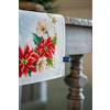 VERVACO Centrotavola Punto Croce Con Tela Aida FIORI DI NATALE Biancheria Da Tavola Set Fai Da Te Creativo Punto Croce Contato Kit 32 x 84 cm Hobby Creativi Adulti Casa Decor Cross Stitch Runner