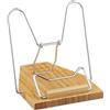 Relaxdays Leggio da Tavolo per Libri, 3 Livelli di Inclinazione, Reggilibri Quaderni Tablet Pieghevole in Bambù, Marrone