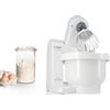 Bosch MUM4 Impastatrice Planetaria - Robot da Cucina Multifunzione, 500 W, 4 Velocità, Ciotola da 3,9 l, Gancio Impasti Duri, Frusta Impasti Morbidi e Frusta in Acciaio Inox per Montare