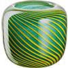 LEONARDO HOME Filo Colori 047512 - Vaso fatto a mano, pezzo unico, appassionato, decorazione moderna, altezza: 11,2 cm, verde