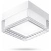 damastoreitalia Plafoniera LED 9W IP65 Quadrata Bianco 960LM CCT Switch Luce Calda Fredda e Naturale Lampada Soffitto o Parete Esterno ABS PC 13x13 cm