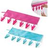 EQLEF 2PCS Portable lavaggio asciugatura e Air Travel essiccazione per Peg, appesa al stendibiancheria con sei clip(Stendibiancheria e clip)