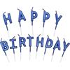 Lahviuu Candeline Happy Birthday, Particolari Candele di Compleanno, Cake Topper Decorazioni Torta Candele Decorative per Feste di Compleanno (Blu)