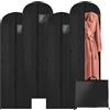 CAIXINYI 4 Pezzi Custodie per Abiti, Porta abiti da viaggio 180cmx60cm, Borsa pieghevole con cerniera, Borsa di indumento, antipolvere impermeabile con zip per cappotti/costume/camicia/Vestito