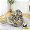 Mateju Pouf Poltrona a Sacco, Stampa Zebrata 3D Pouf Letto Singolo Morbido, Pouf Sacco di Fagioli Senza Riempimento, Pouf Poltrona di Fagioli per Adulti e Bambini, per Interni Esterni (Leopardo,L)