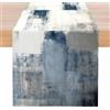 Ardjxue Runner Da Tavolo Moderno Lino Blu Bianco Grigio 40x140cm Decorazione Primaverile Estate Autunno Lnverno Retrò Boho Panno Runner Tavola per Feste Vacanze Cucina Banchetti Matrimoni Natale