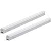 Oktaplex lighting Oktaplex set da 2 Riga barra LED sottopensile estensibile 28 cm | 370 lm e 4 W, 4000 K bianco neutro su 230 V, finitura bianca con interruttore e collegamento estensibile