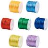 Craftdady 7 rotoli di filo di nylon da 2 mm a coda di topo, in raso, macramè, colorato, per braccialetti fai da te, artigianato cinese